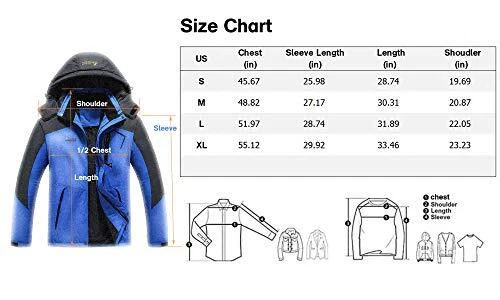 Keevoom Mens Waterproof Ski Jacket Winter Warm Snow Coat Windproof Mountain