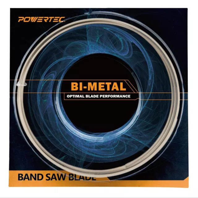 POWERTEC Bi-Metal Band Saw Blade 59-1/2" x 1/2" x 14 TPI for Benchtop Bandsaws 2