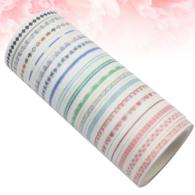 18 rollos hágalo usted mismo cinta de papel libro de recortes cinta adhesiva diario cinta de álbum de fotos