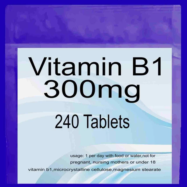 VITAMIN B1 THIAMIN 300mg Tablets Vitamin Mailbox Size x 240 Tablets EUR