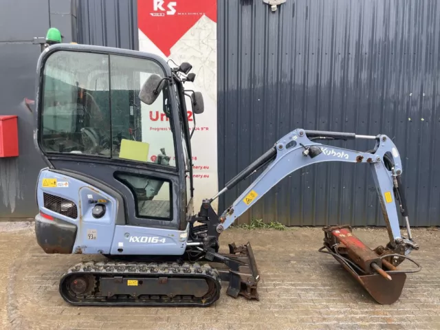 KUBOTA KX016-4 y2016 1223hrs 1.6t CAB Mini Excavator / Digger BREAKER £12900+VAT