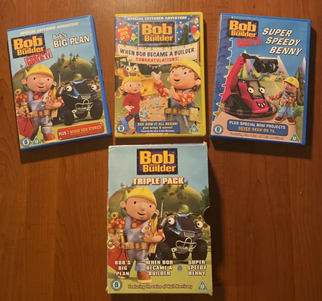 BOB the BUILDER TRIPLE PACK DVD (3x DVD In Case With Cardboard Sleeve) U 2009