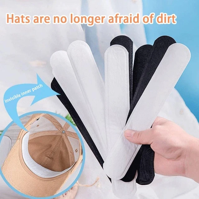 10Pcs Hat Sweat Liner Disposable For Women Men Moisture White Black D3C0