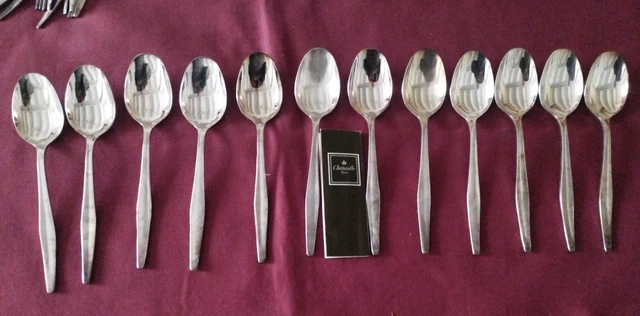 8 CUILLERES SOUPE Christofle France Port Royal Metal Argente Menagere EUR 79,90 - FR