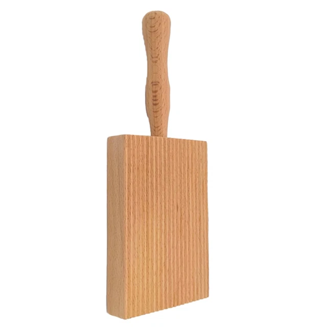 Planche à Gnocchi En Bois De Hêtre - Accessoire Cuisine Pour Pâtes Italiennes
