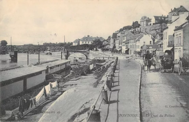 Cpa 95 Pontoise Le Quai Du Pothuis