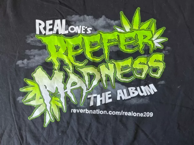 Vintage marijuana shirt 2XL Real One's REEFER MADNESS music stoner cause album