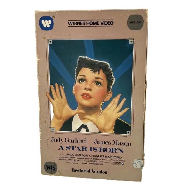 A Star Is Born VHS 1983 Warner Home Video Musical Judy Garland Restored Version