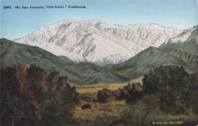 San Bernardino CA California, Mount San Antonio, Old Baldy, Vintage Postcard