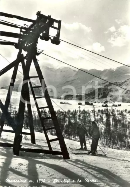 1959 MADESIMO (SO) Ski-lift e La Motta *Cartolina animata FG VG