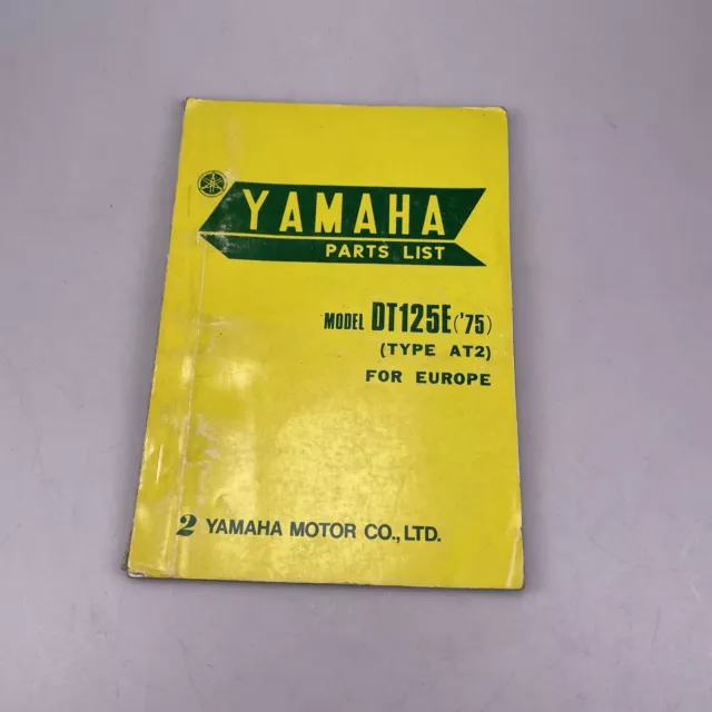 Yamaha DT125E  Type AT2 Ersatzteil-Katalog Parts List B009