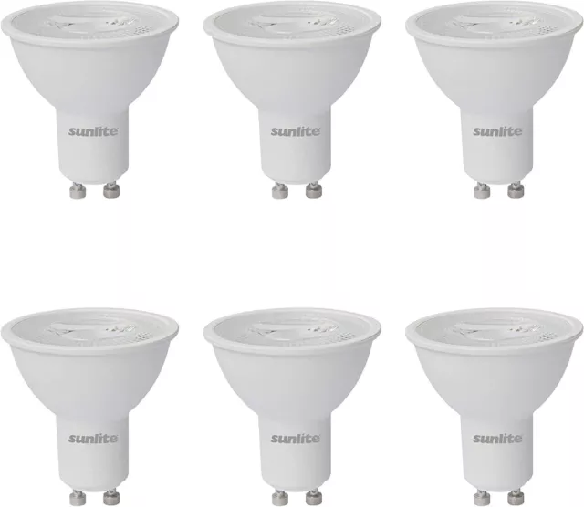 LED MR16 Reflector Spotlight Bulb 7W (50W) GU10 120V 3000K Warm White - 6 Pack