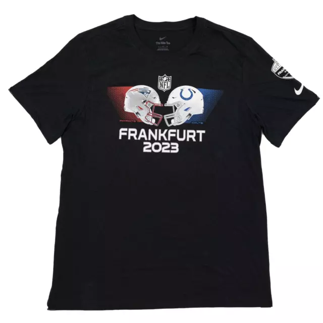 NFL Frankfurt Games T-Shirt Men's Nike Patriots vs Colts Top - New