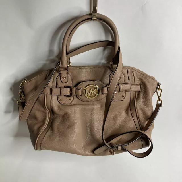 Michael Kors Women's Casual Convertible Hudson Dark Dune Tan Hand Bag