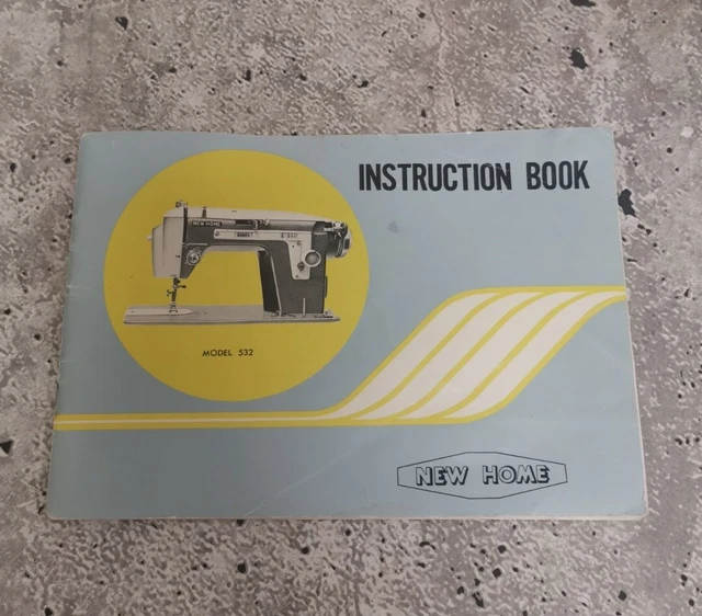 Libro de instrucciones para nueva máquina de coser doméstica (532) unidad solamente