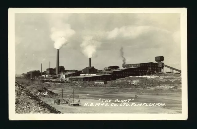 The Plant HBM + S Co Ltd Flin Flon Manitoba - Hudson Bay Mining & - Old Photo