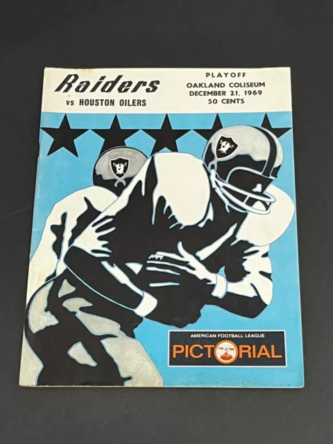 Vintage 1969 Houston Oilers @ Oakland Raiders AFL Divisional Playoff Program