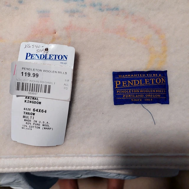 Pendleton Wool Blanket/Throw Child Theme of Noah's Ark,  New W/Tags 3