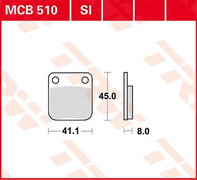 TRW MCB526 Kit Pastiglie Freno Organiche Ceramiche Per Moto, Per Honda VT E CBX (anteriore), Alta Resistenza Termica