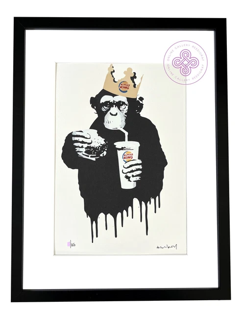 Banksy Original M Arts Edition Lithographie Signée Numérotée /150 + CADRE INCLUS