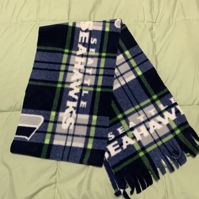 Nfl Seattle Seahawks Handmade Fleece Scarf Blue&Green