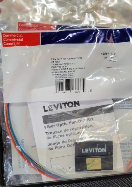[Lot of 9] Leviton Telcom 49887-12S Fan Out Kit 12 Fiber [CTA]