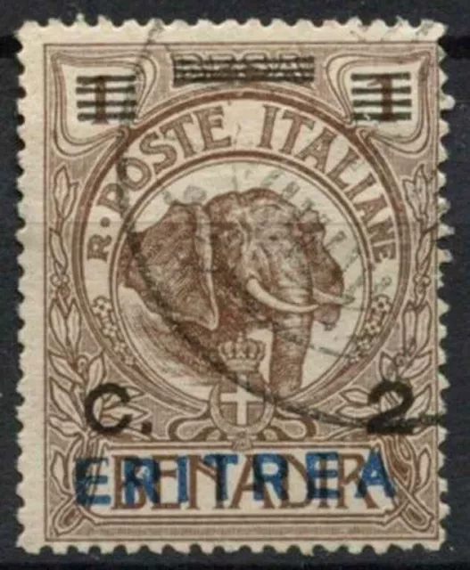 Eritrea 1924 SG#83, 2c On 1b Brown Used #A92395