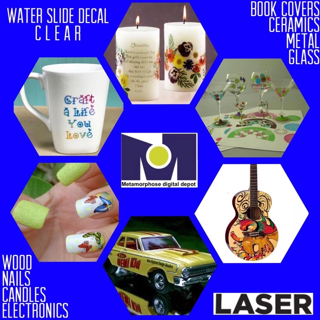 10 SHEETS 8 5 X11 Premium WHITE LASER Waterslide Decal Transfer 10-sheets-8-5-x11-premium-white-laser-waterslide-decal-transfer