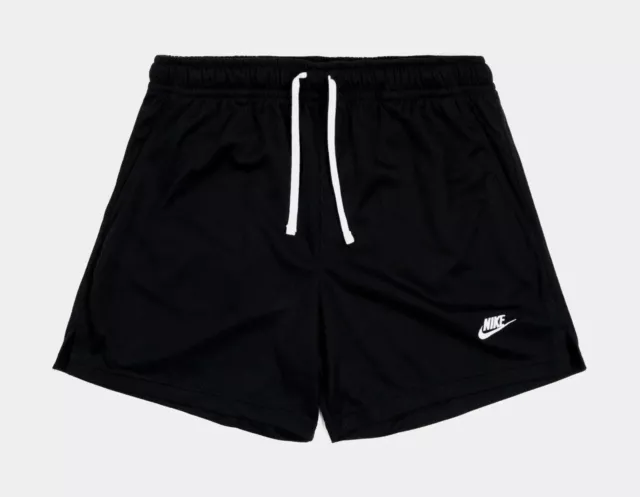 NEW Nike Club Mesh Flow Shorts Standard Fit Black White Mens Size XL DX0735-010