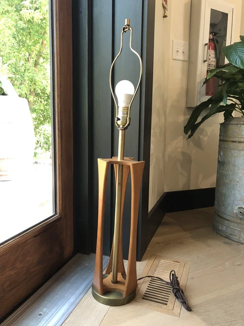 Vintage Mid Century Danish Modern Tapered Table Lamp Retro 1960's Tall & Sleek Vintage Mid Century Danish Modern Tapered Table Lamp Retro 1960's Tall & Sleek