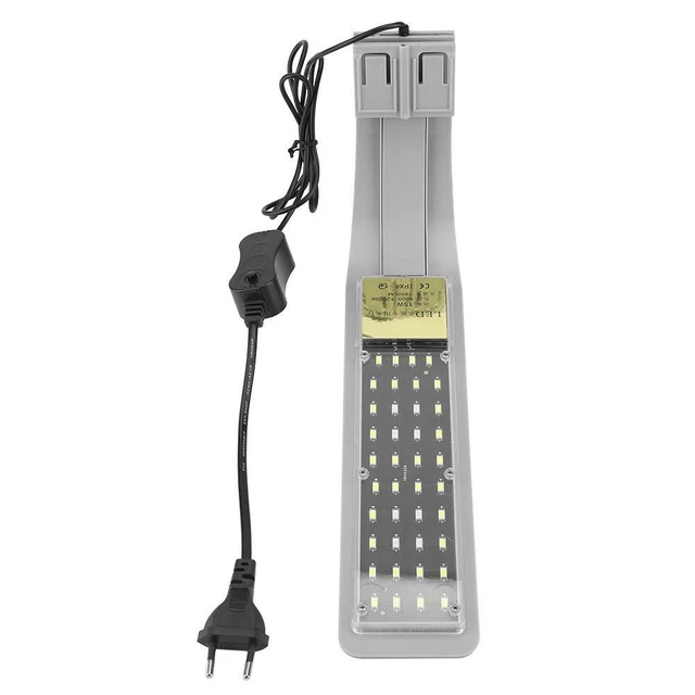 15W Clip-On Aquarium Lights Aquatic Decor Lamp Fish Tank LED Lighting White+Blue