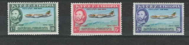 Ethiopia  Africa Mh   Airplanes Set Of  Air Mail Stamps  Lot (Ethiop 34)