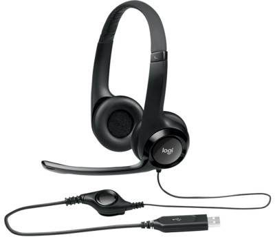 Véritable Logitech H390 Câblé Écouteur Noir 