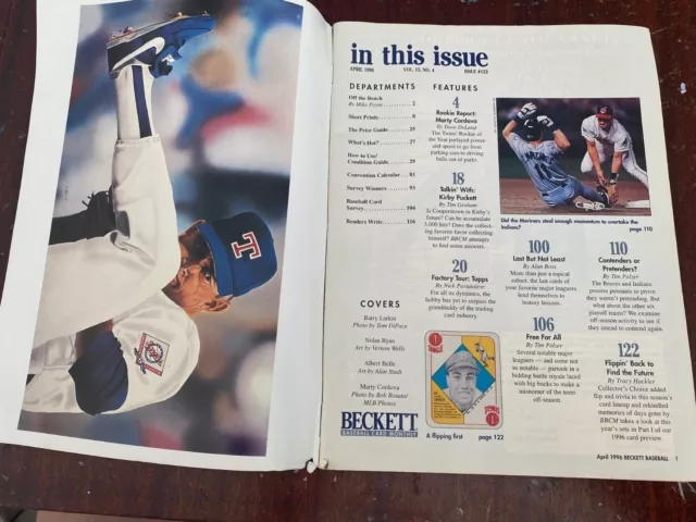 Beckett Baseball Card Monthly April 1996 Issue 133 Magazine 3