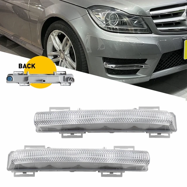 Pair LED Fog Daytime Running Light Fit For Mercedes C E SLK Class W204 W212 C207