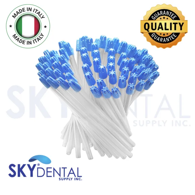 Dental Saliva Ejectors Suction Ejector Clear w Blue tip Made in Italy up to 4500