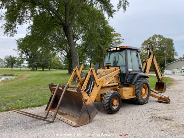 Case 580 Super L 4WD Backhoe Wheel Loader Tractor Cab E-Stick 4-in-1 BKT bidadoo Case 580 Super L 4WD Backhoe Wheel Loader Tractor Cab E-Stick 4-in-1 BKT bidadoo