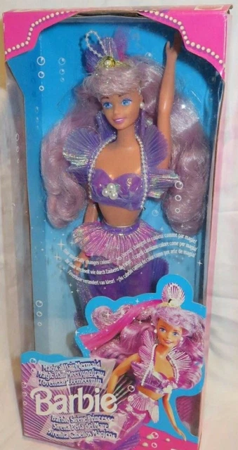 1993 RARE Magical Hair Purple Barbie Doll European 11570 EUR