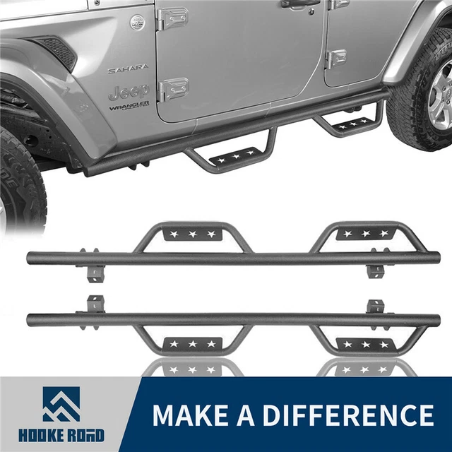 HOOKE ROAD SIDE Steps Running Boards Nerf Bars Fit Jeep Wrangler JL