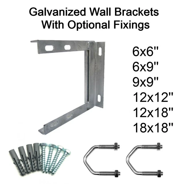 TV AERIAL GALVANISED Steel Wall Mounting Bracket for Pole Mast DAB FM