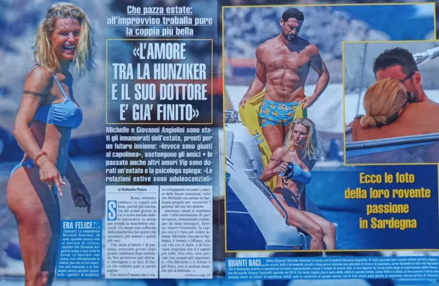 Italian Clipping Ritaglio 2022 MICHELLE HUNZIKER l'amore è già finito 2 PAGINE