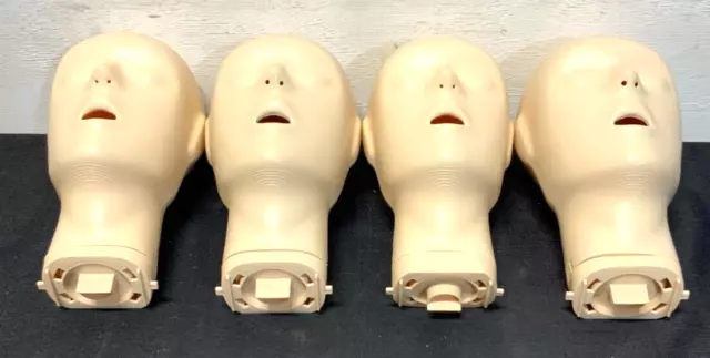 Lot of 4 CPR Prompt Adult/Child Training Manikins Tan Head Only 71E