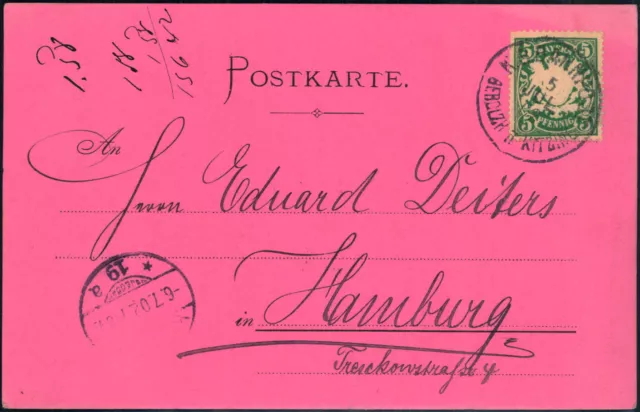 Bayern; "GEROLZH. II KITZINGEN", Bahnpost K1 klar auf Postkarte 5 Pf. Wappen