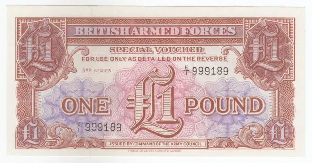 British Armed Forces, 1 Pound, 1956, 3rd Series, UNC