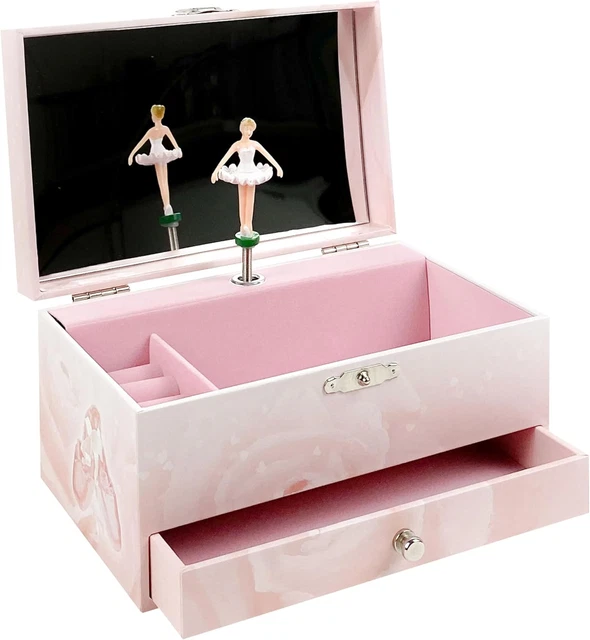 Scatola Musicale Portagioie Con Ballerina - Carillon Regalo Per Bambine, Colore Rosa - Foto 9