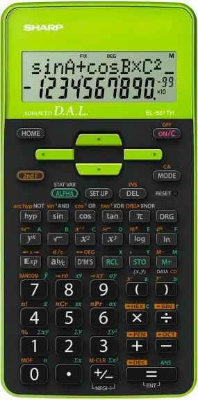 Sharp - calcolatrice - scientifica, El501XB-WH, verde