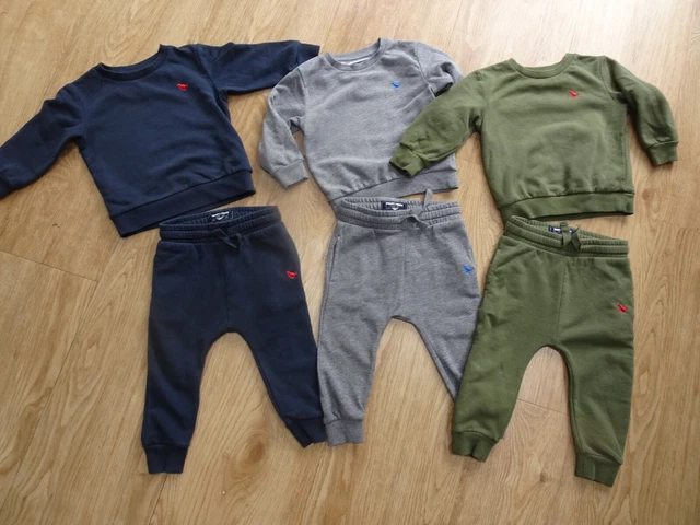 NEXT boys 6 piece clothes bundle tracksuit sets green navy grey AGE 12 - 18 mont