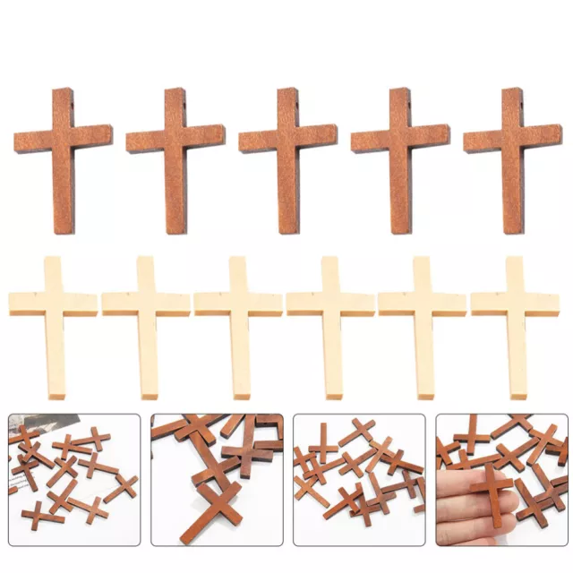 20 PCS Cross Wood Bracelet Car Rearview Mirror Accessories Delicate