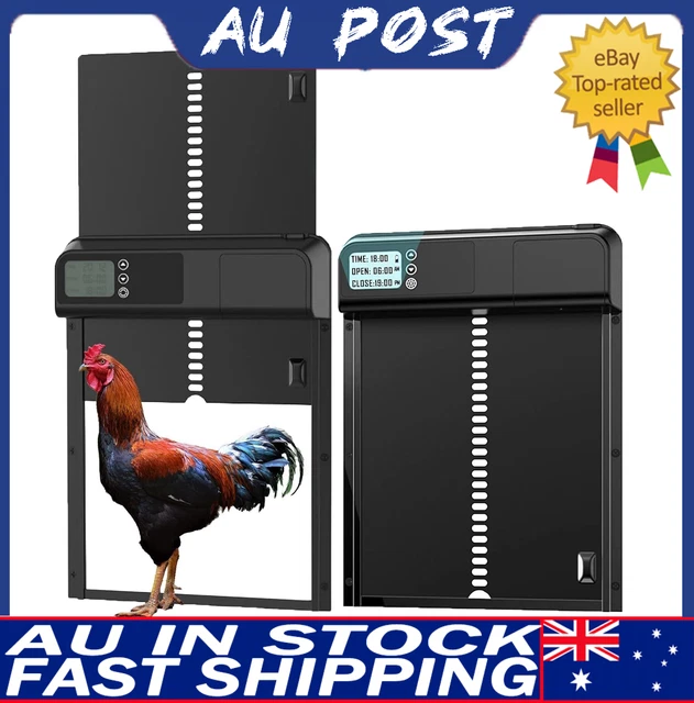 HOT AUTOMATIC CHICKEN Coop Door Timer Light Sensor LCD Opener Cage ...