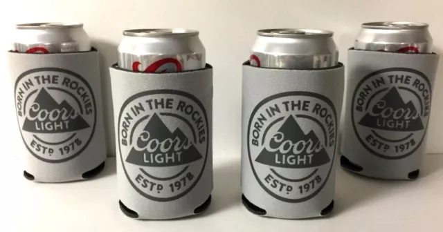 Coors Light Born In The Rockies Silver Bullet Can Koozie Cooler ONE (1) NEW  & FS 